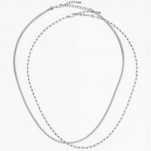 Missoma The Go-To Necklace Set | Platinum Plated