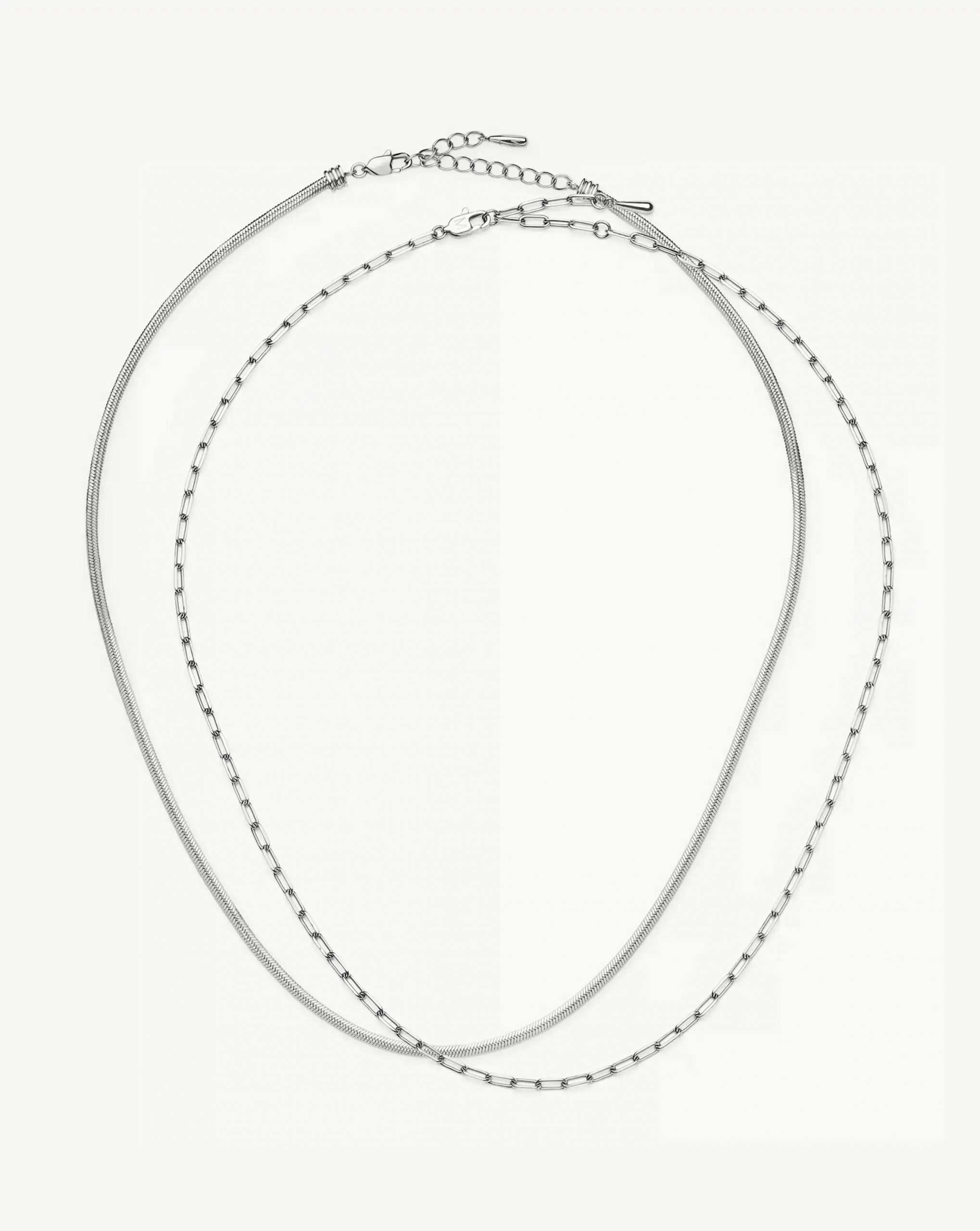 Missoma The Go-To Necklace Set | Platinum Plated