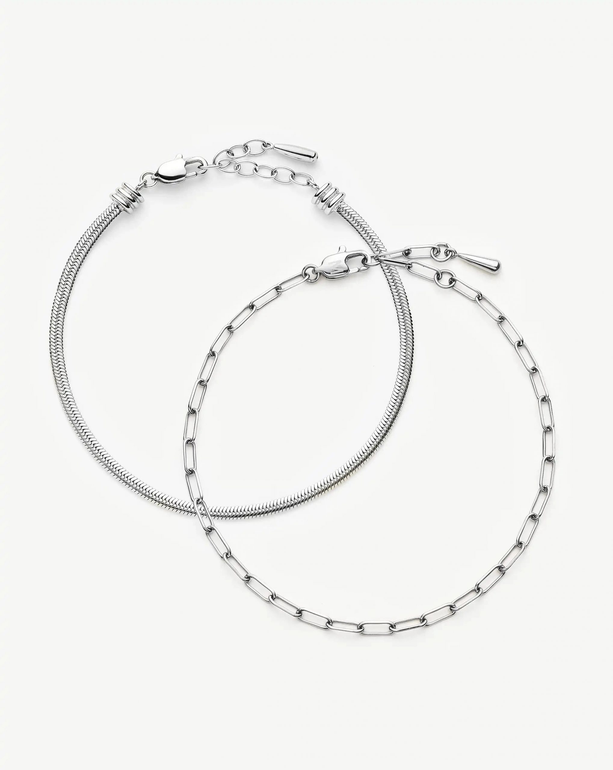 Missoma The Go-To Bracelet Set | Platinum Plated
