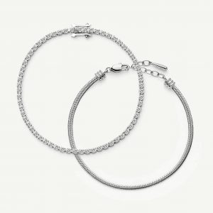 Missoma The Meet Your Match Bracelet Set | Sterling Silver/Platinum Plated