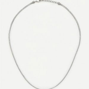Missoma Thin Snake Chain Necklace | Silver Plated