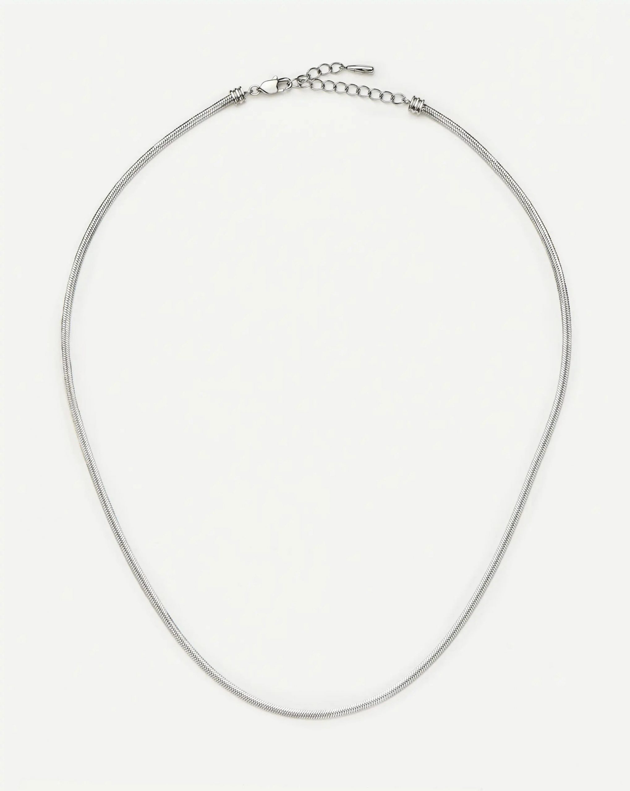 Missoma Thin Snake Chain Necklace | Silver Plated
