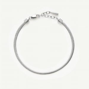 Missoma Thin Snake Chain Bracelet | Silver Plated