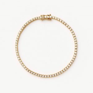 Missoma Solid Gold Diamond Tennis Bracelet | 14ct Solid Gold Lab Grown Diamonds