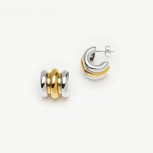 Missoma Triple Ridge Oversized Studs | 18ct Gold Plated/Platinum Plated