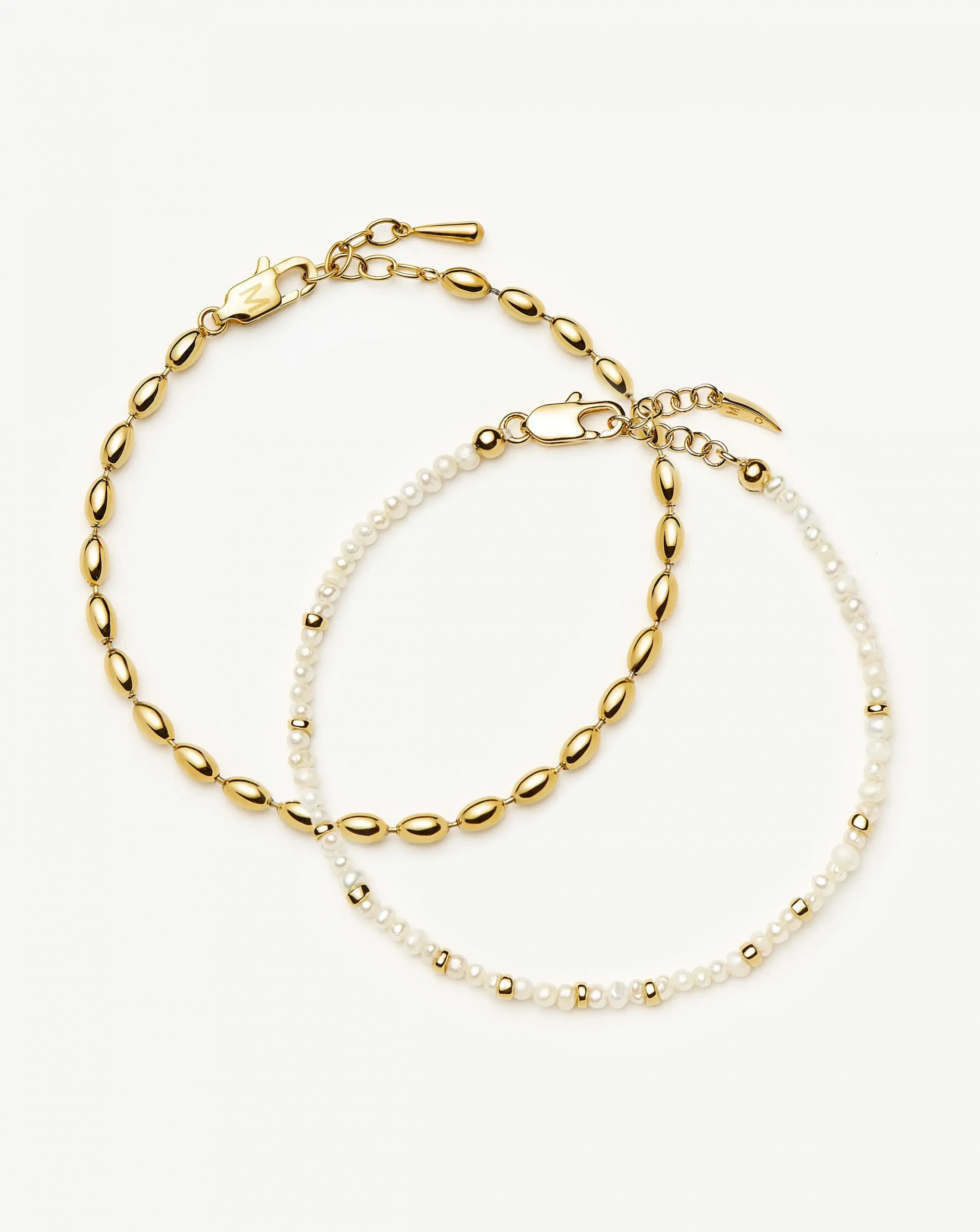 Missoma The Pearl-fect Bracelet Set | 18ct Gold Plated