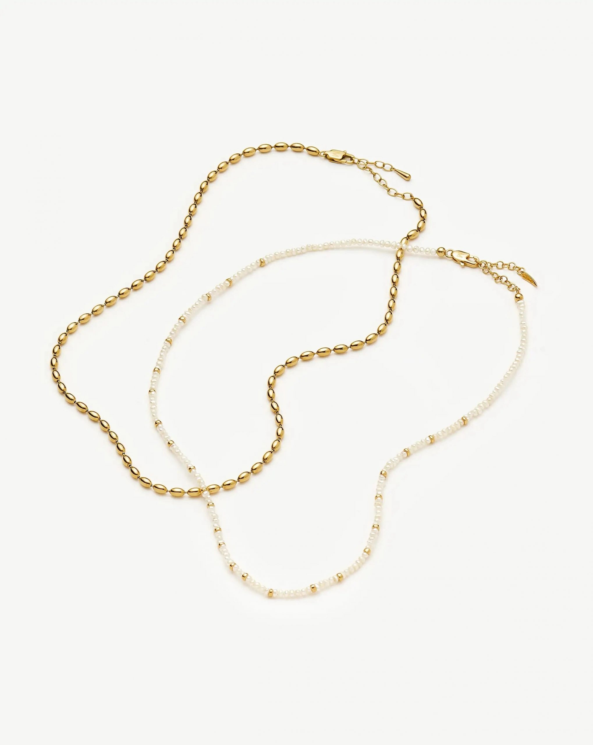 Missoma The Pearl-fect Necklace Set | 18ct Gold Plated