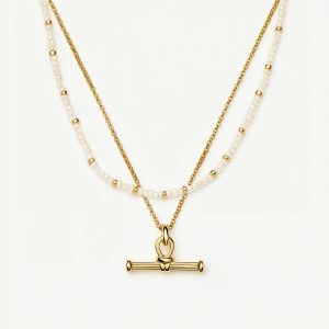 Missoma The Andy Everyday Pearl Set | 18ct Gold Plated, Pearl