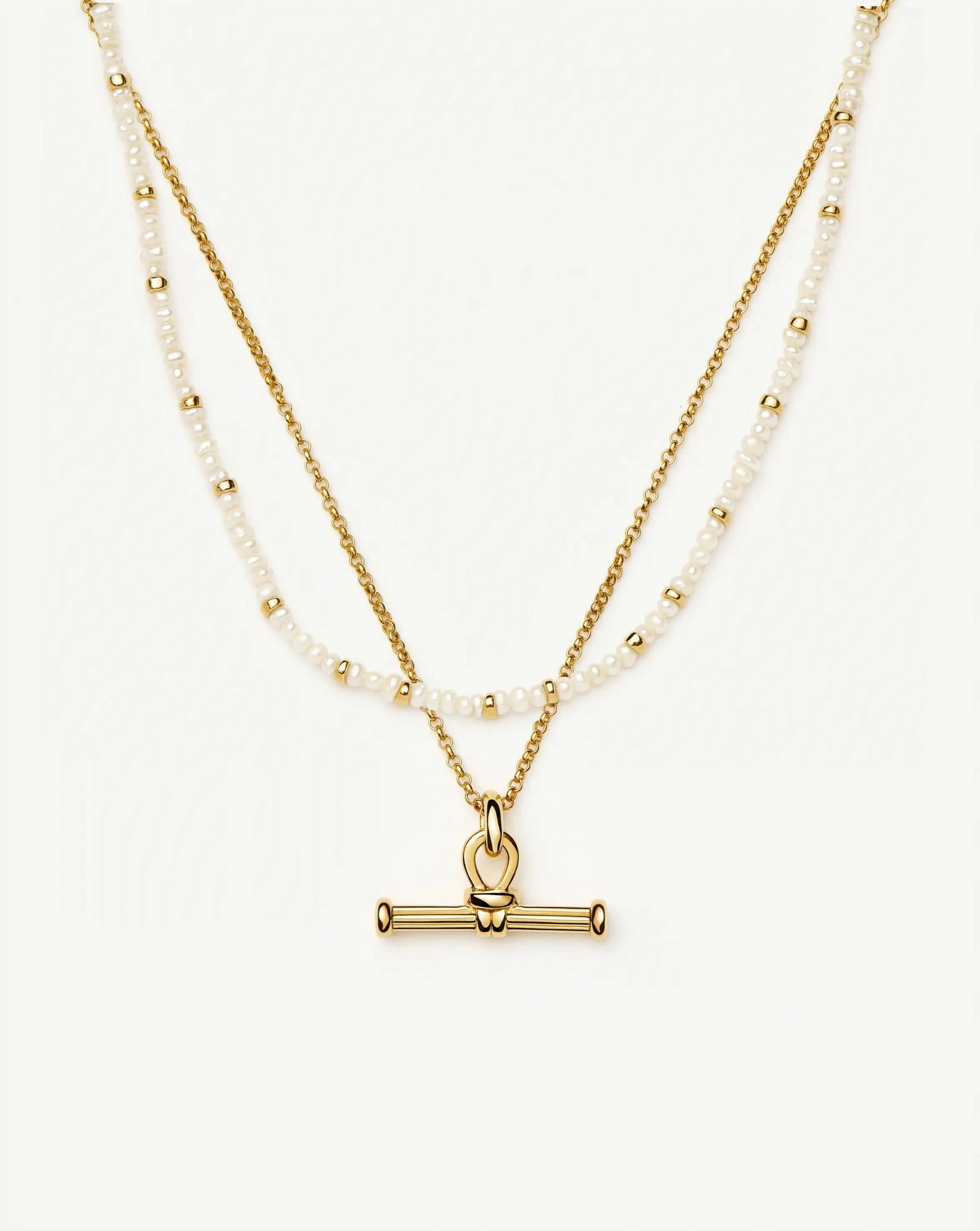 Missoma The Andy Everyday Pearl Set | 18ct Gold Plated, Pearl