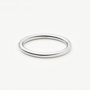 Missoma Chunky Round Hinged Bangle | Platinum Plated