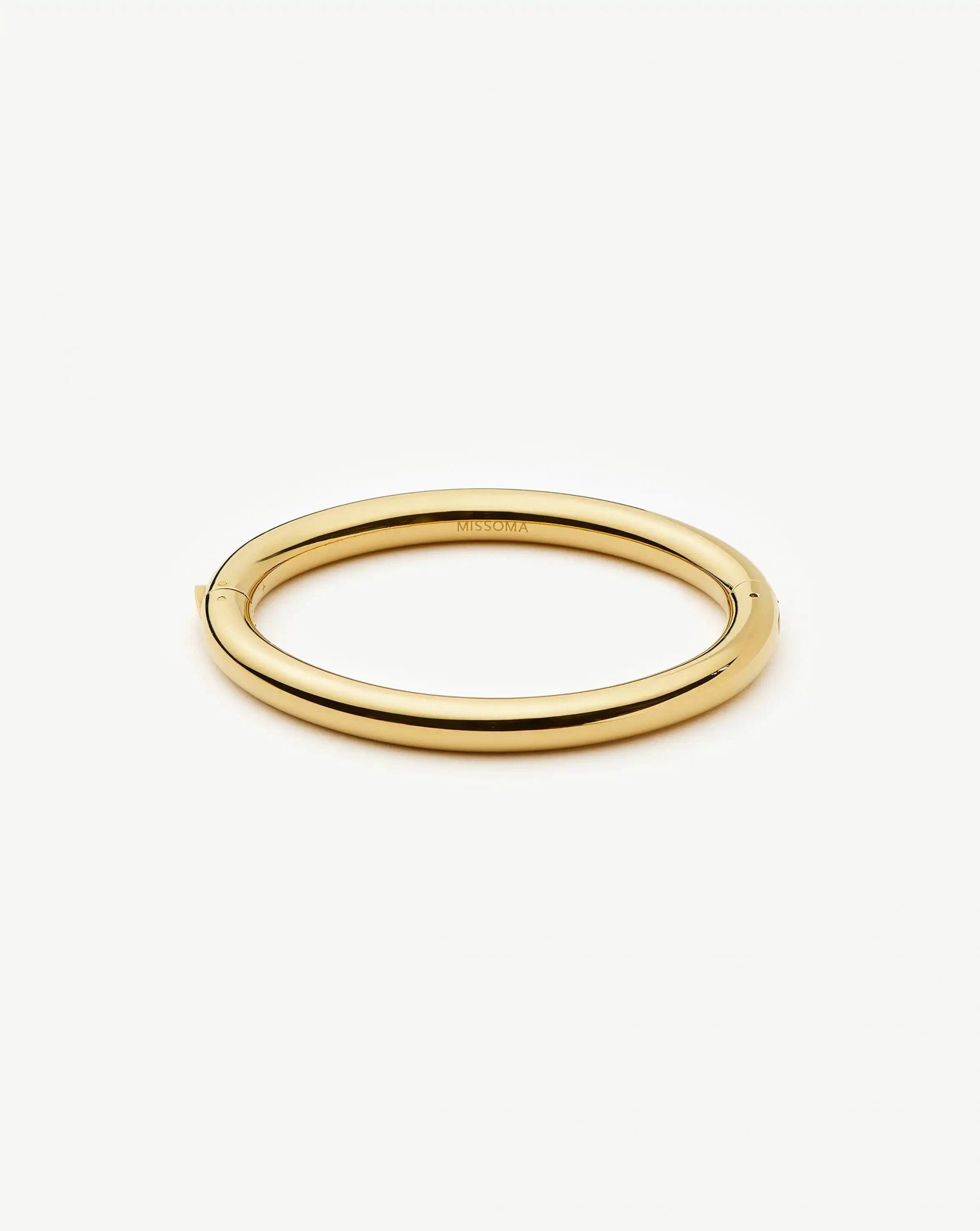 Missoma Chunky Round Hinged Bangle | 18ct Gold Plated