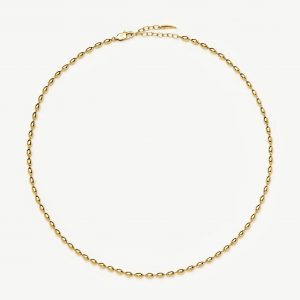 Missoma Molten Olive Chain Necklace | 18ct Gold Plated