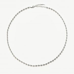 Missoma Molten Olive Chain Necklace | Silver Plated