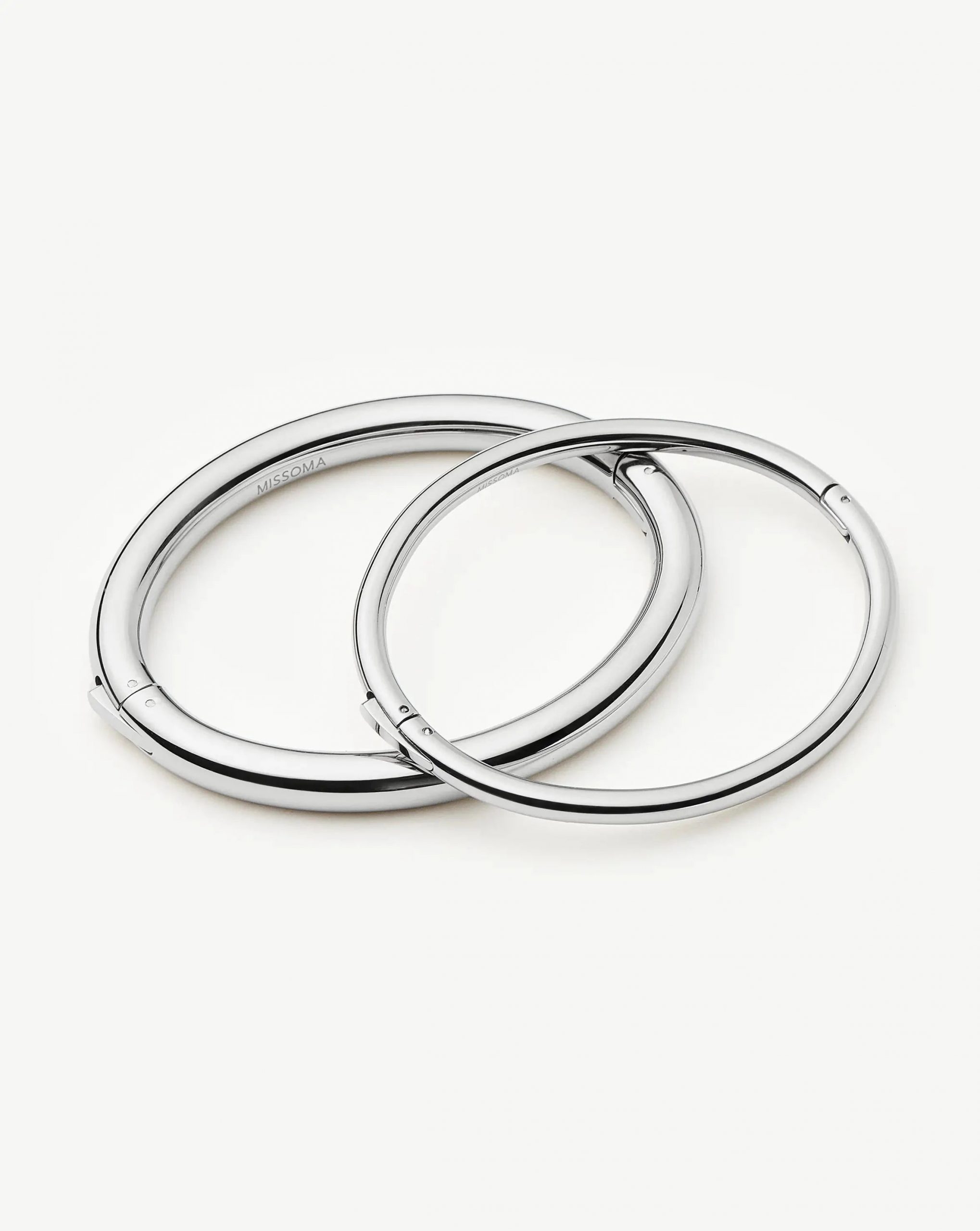 Missoma Chunky Bangle Set | Platinum Plated