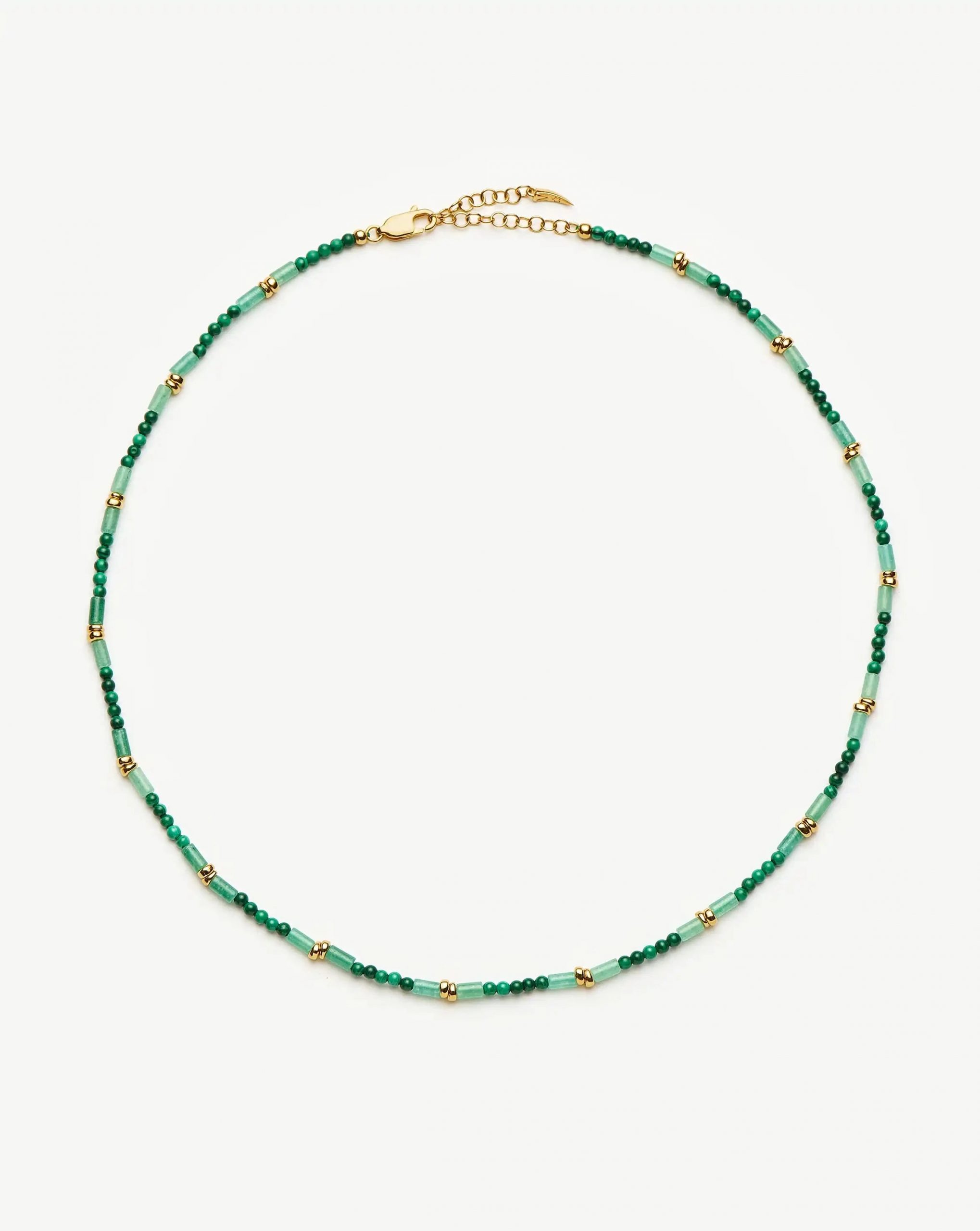 Missoma Beaded Gemstone Choker | 18ct Gold Plated/Mojito Green