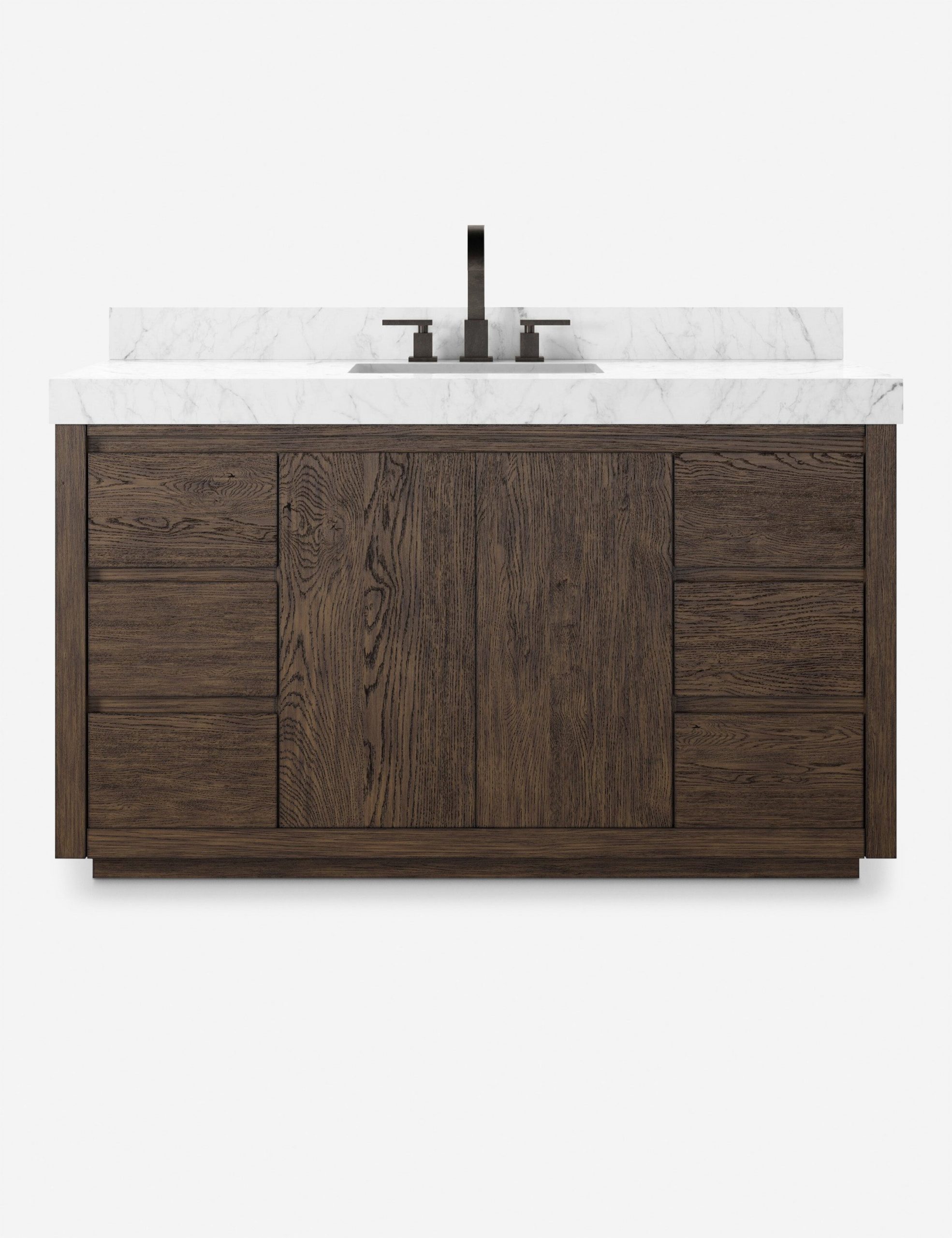 Lulu and Georgia Open Box: Catalan Bath Vanity, Espresso Oak 55" Single