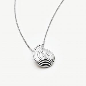 Missoma Spiral Mini Pendant Necklace | Silver Plated