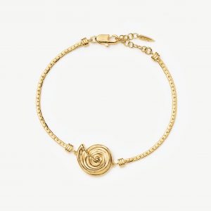 Missoma Spiral Cobra Chain Bracelet | 18ct Gold Plated