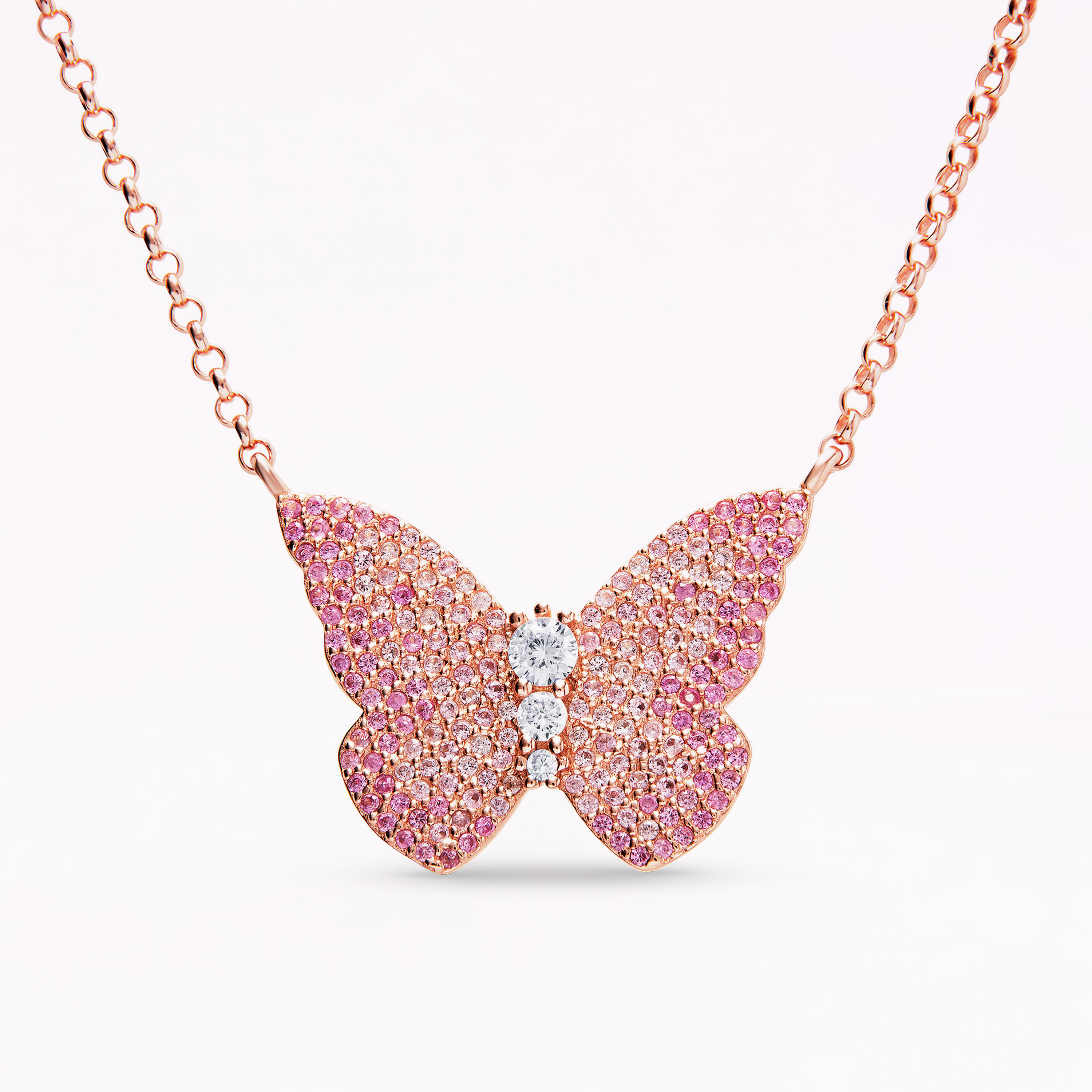 Sophia Webster Papillon 18K Rose Gold Cerise Pendant Necklace