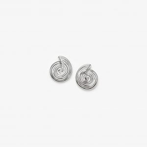 Missoma Spiral Small Stud Earrings | Silver Plated