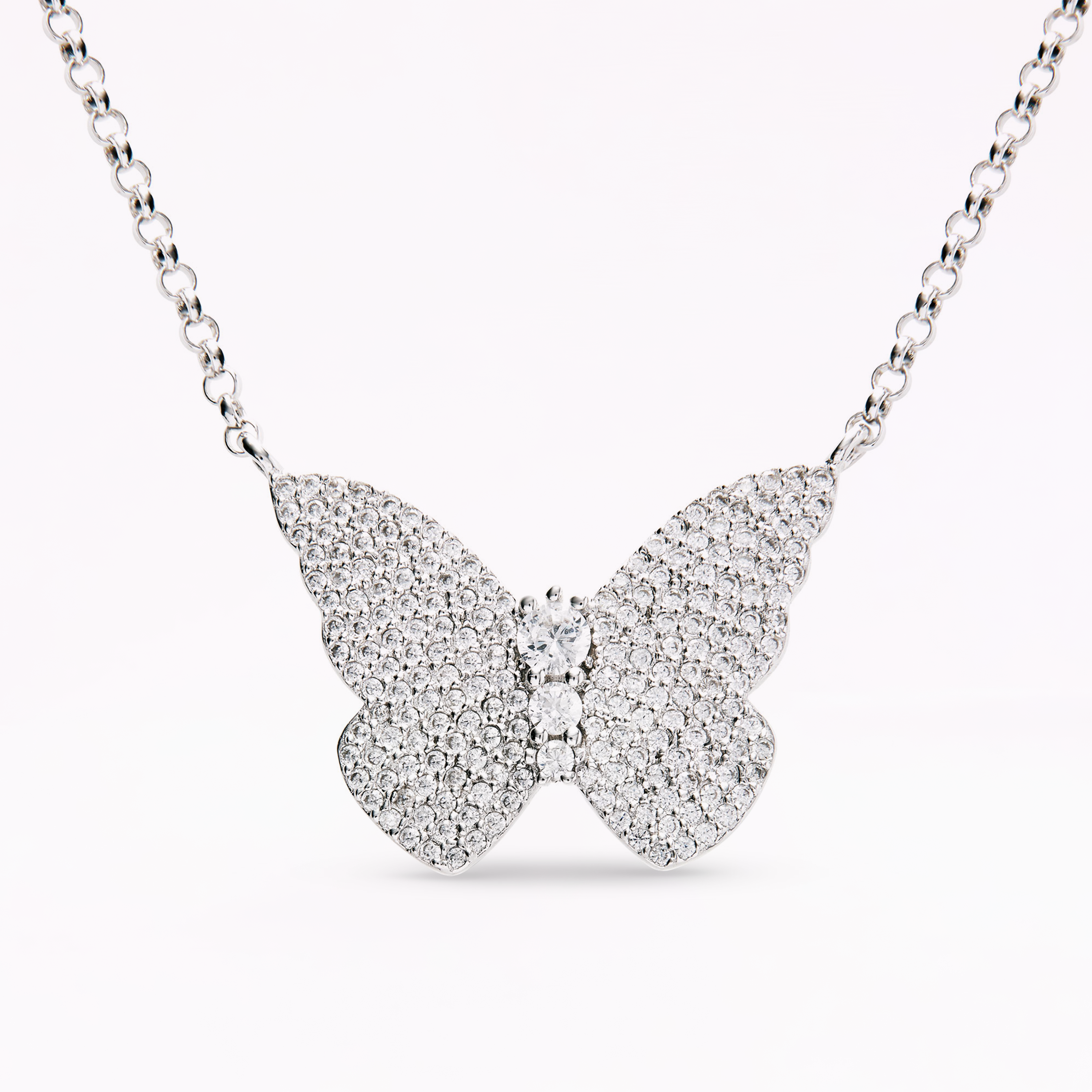 Sophia Webster Papillon Silver Pendant Necklace