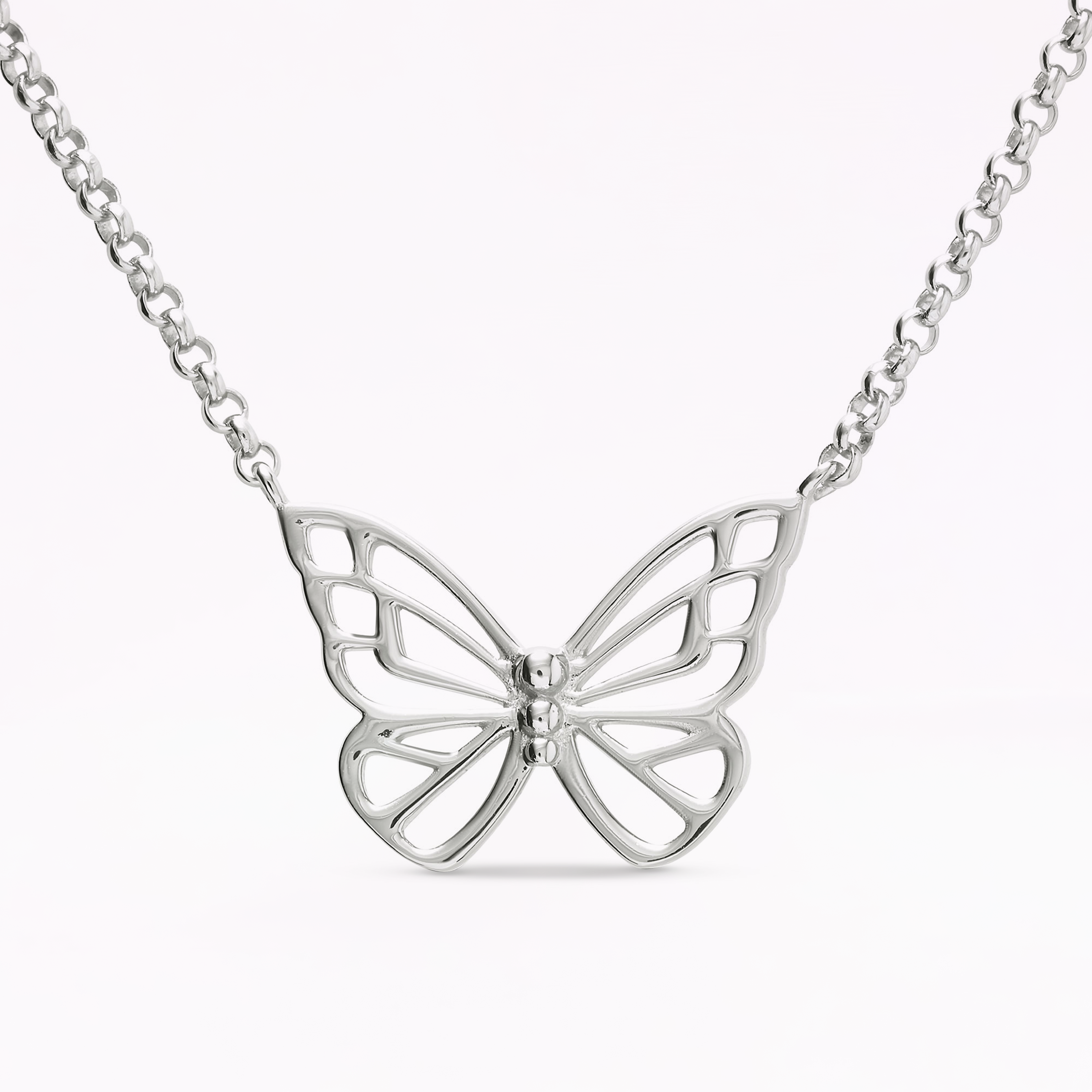 Sophia Webster Mariposa Silver Pendant Necklace