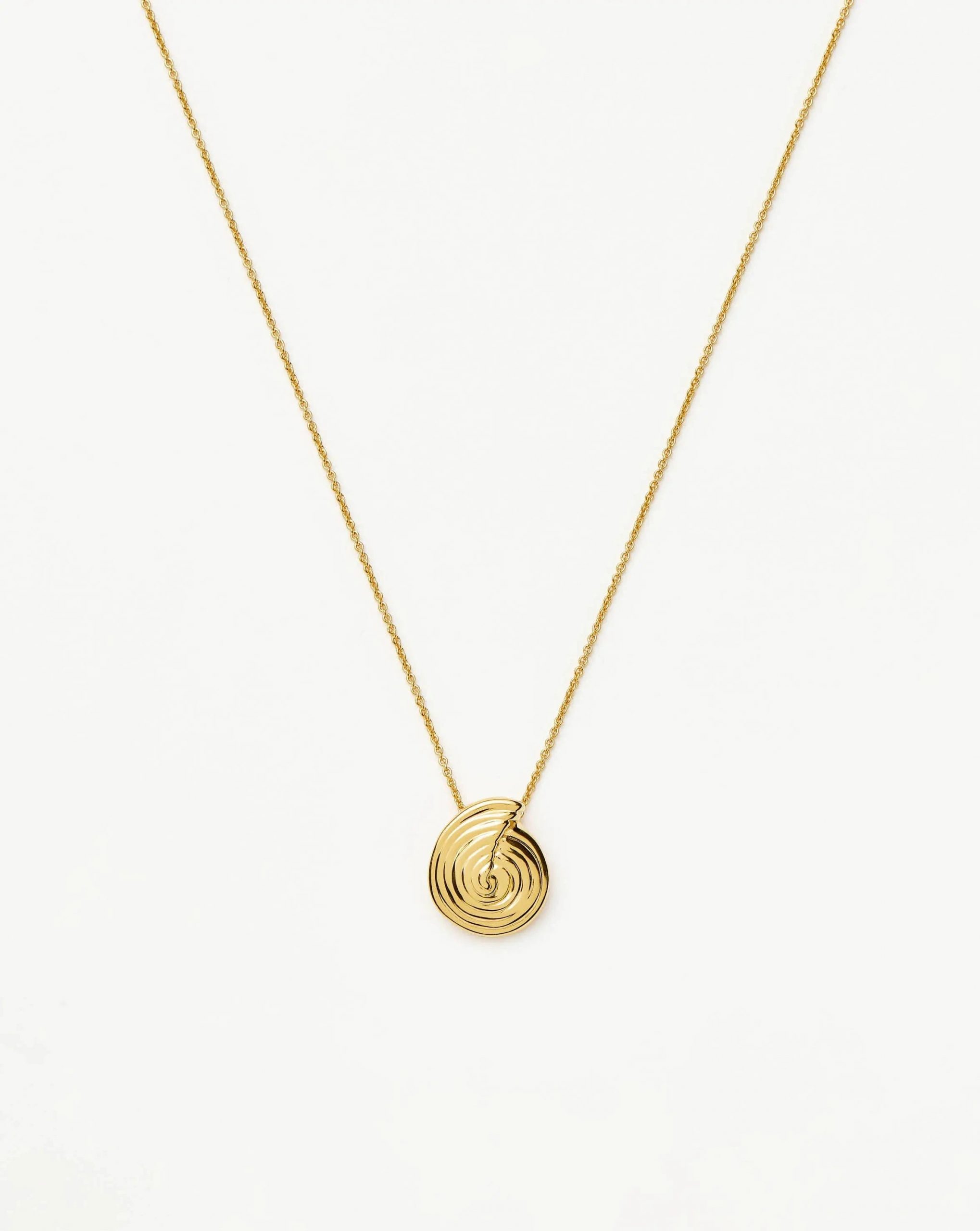 Missoma Spiral Mini Pendant Necklace | 18ct Gold Plated