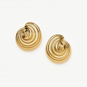 Missoma Spiral Dome Oversized Stud Earrings | 18ct Gold Plated