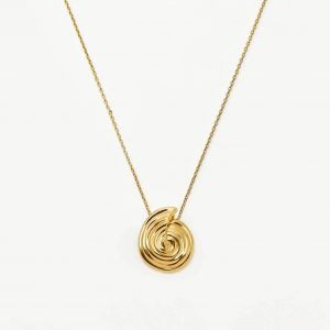 Missoma Spiral Large Pendant Necklace | 18ct Gold Plated