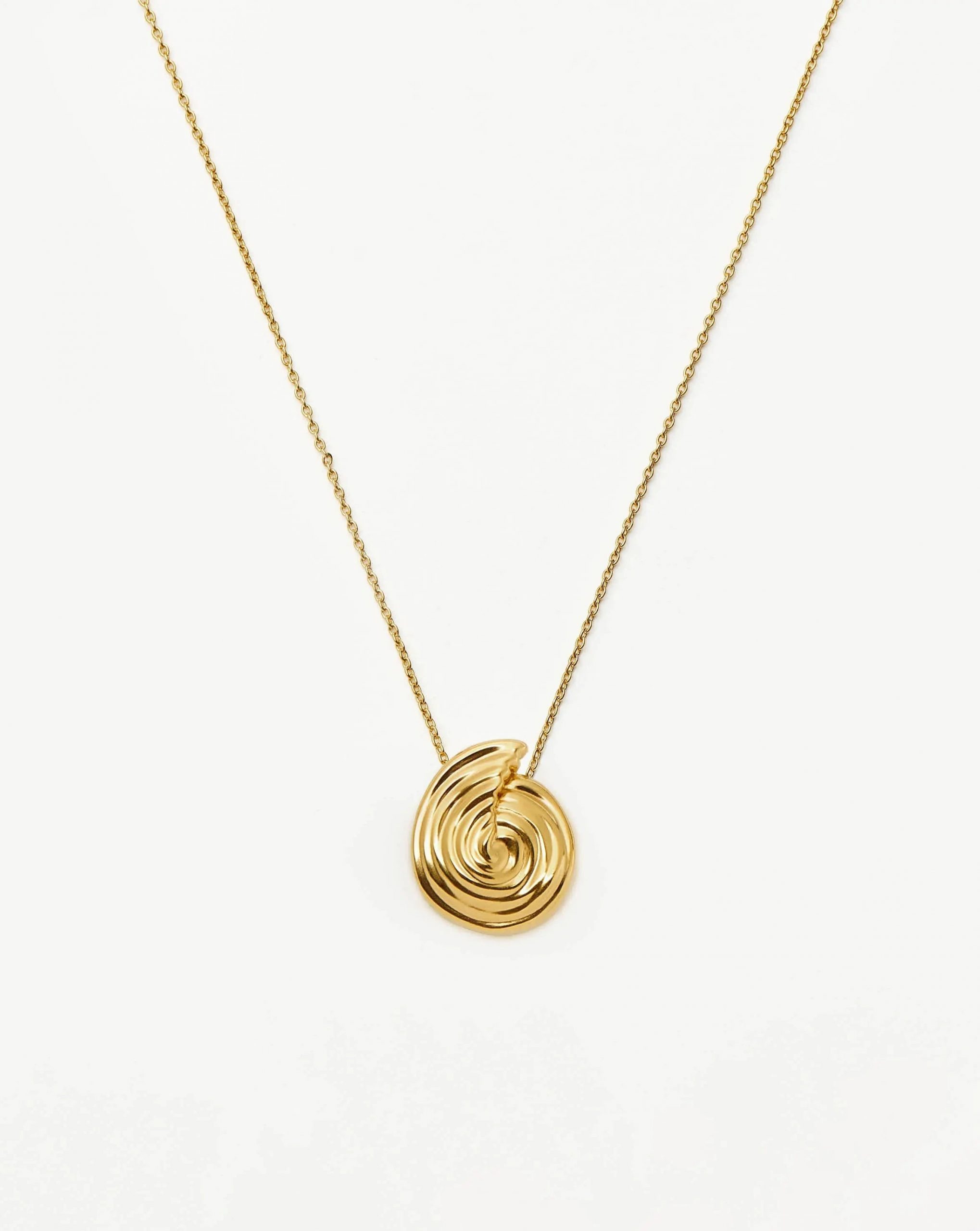 Missoma Spiral Large Pendant Necklace | 18ct Gold Plated
