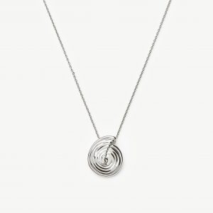 Missoma Spiral Large Pendant Necklace | Silver Plated