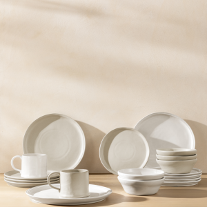 McGee & Co Aiden Soft Gray Dinnerware Set Bundle [hidden]