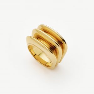 Missoma Hera Dome Triple Ridge Ring