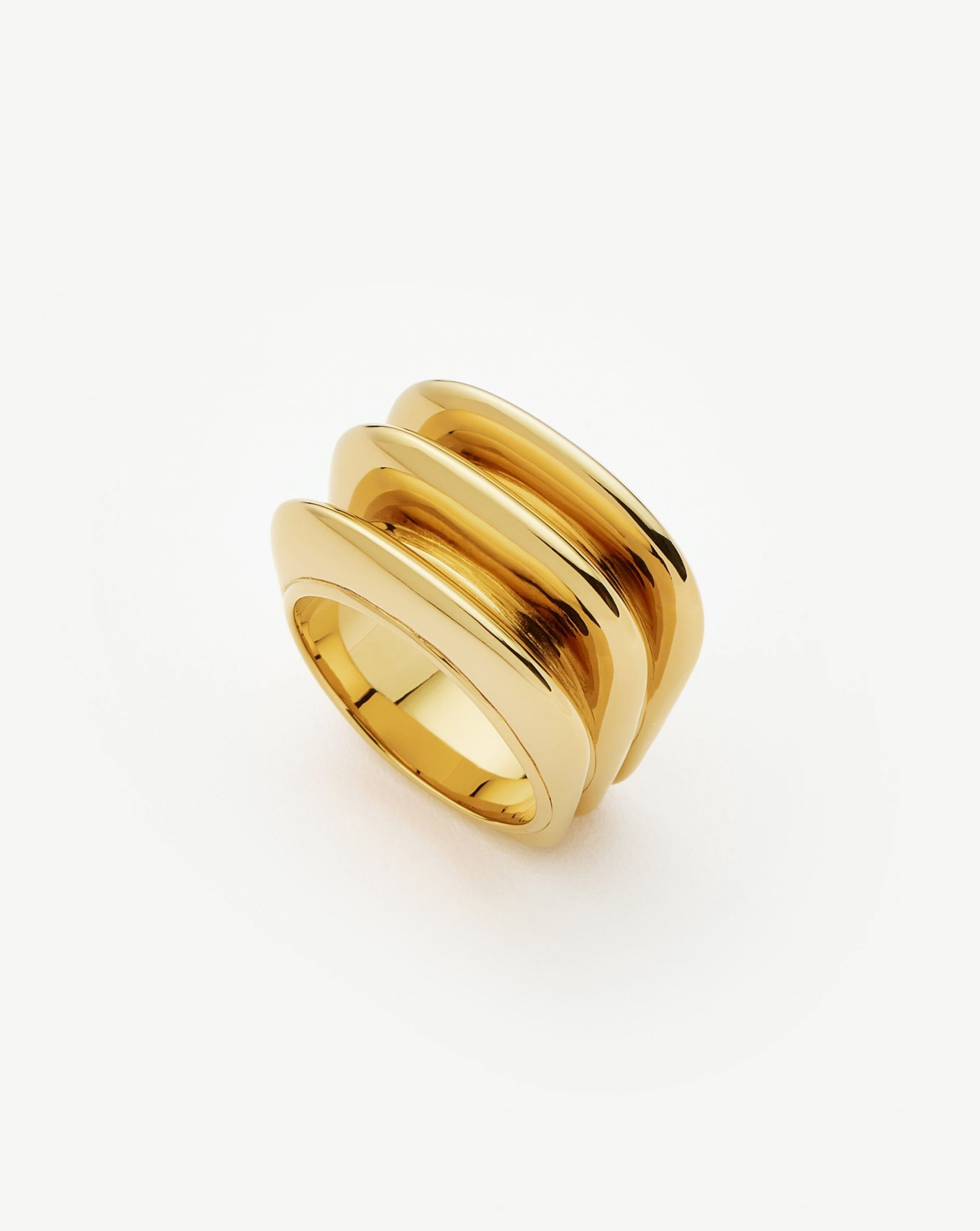 Missoma Hera Dome Triple Ridge Ring