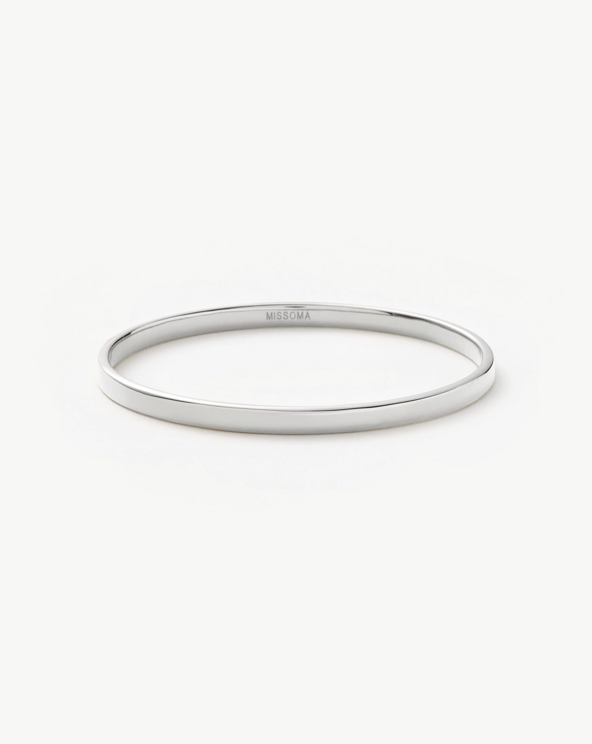 Missoma Classic Round Bangle | Silver Plated