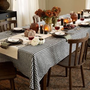 McGee & Co Black Gingham Tablecloth