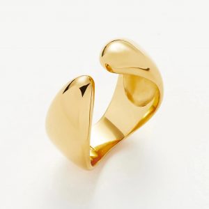 Missoma Savi Sculptural Open Stacking Ring | 18ct Gold Plated