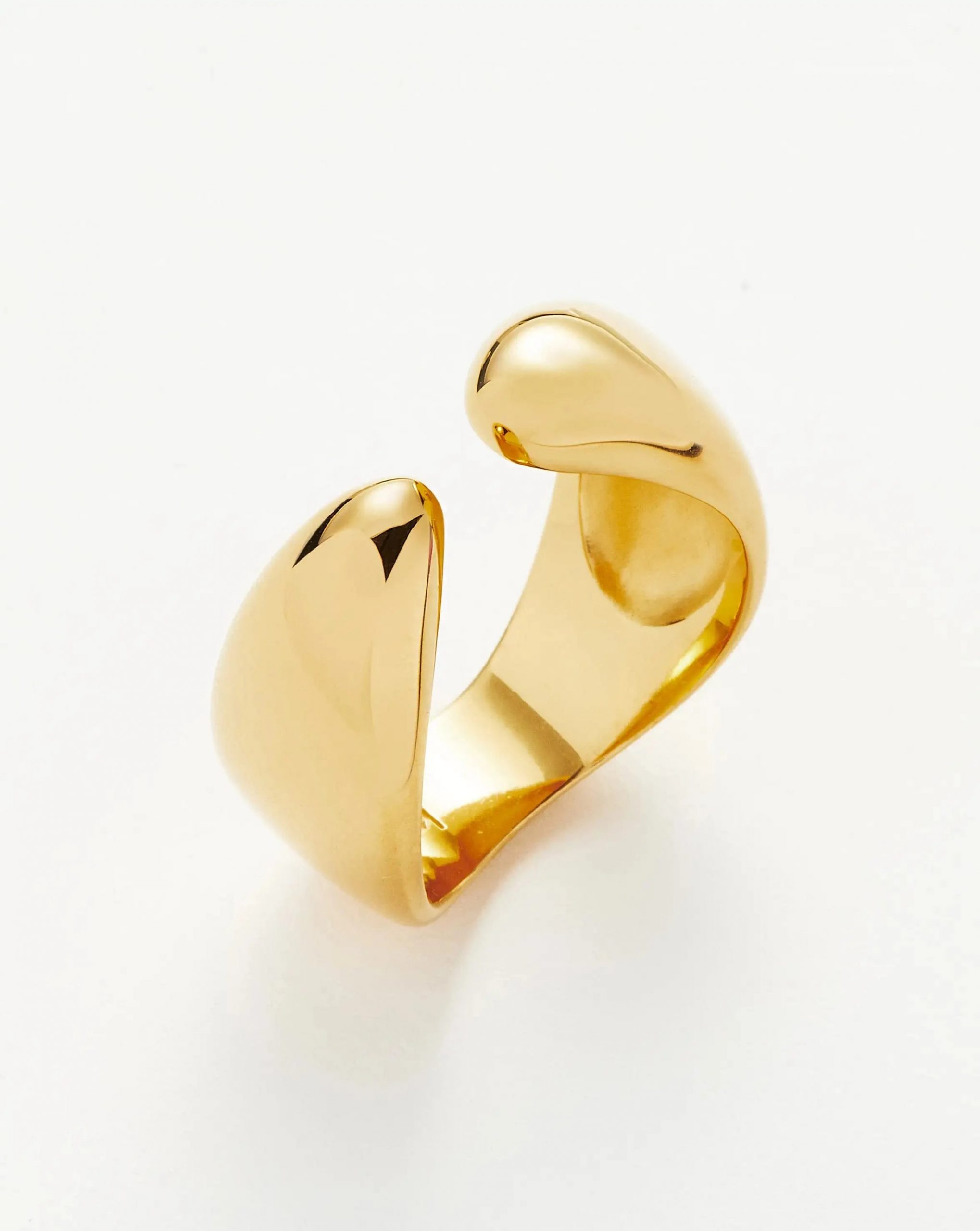 Missoma Savi Sculptural Open Stacking Ring | 18ct Gold Plated