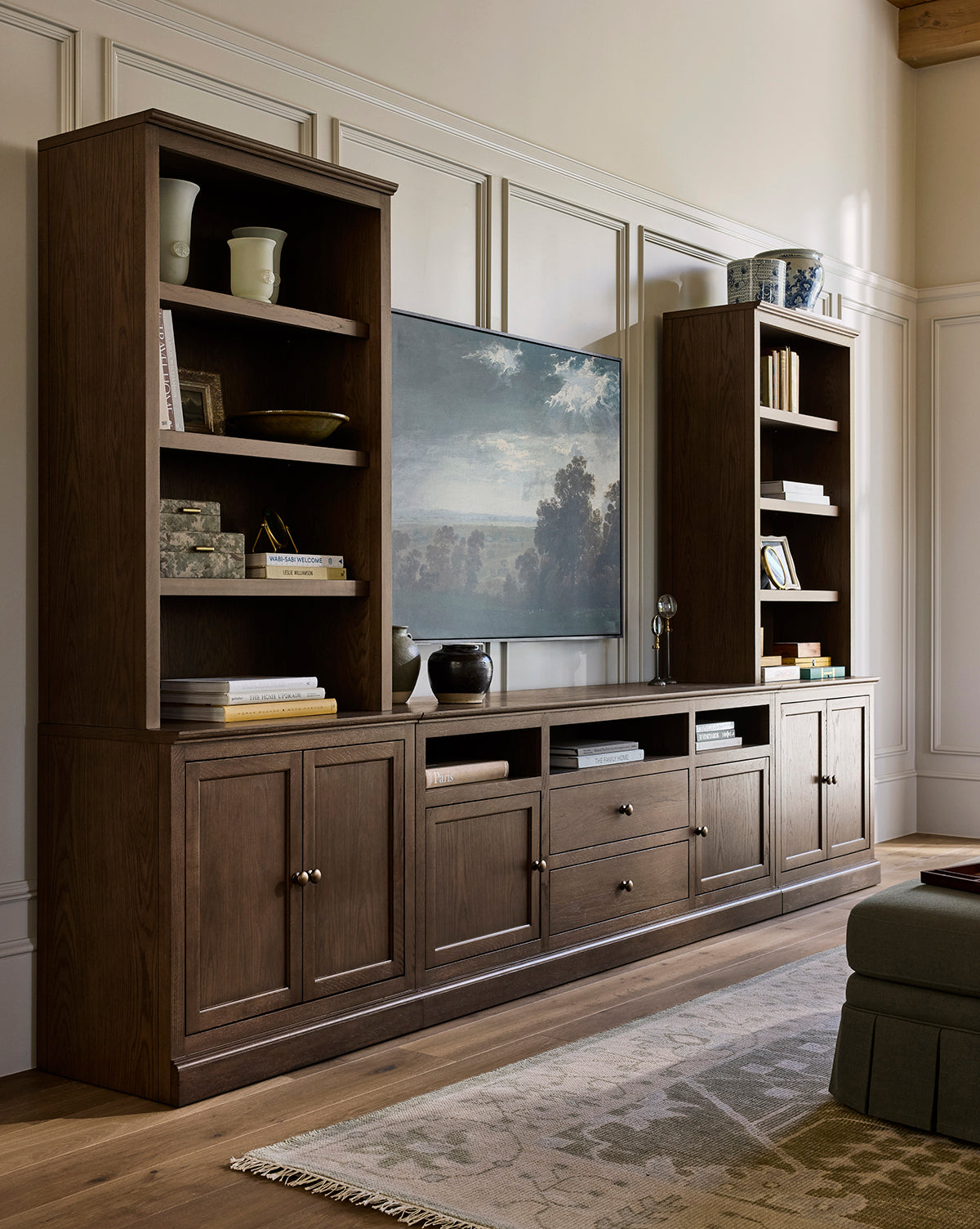 McGee & Co Bernard Storage Media Console Set (108"-132")