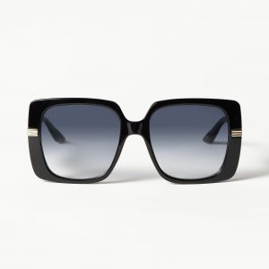 Missoma Le Specs Phoenix Ridge Oversized Square Sunglasses | Black