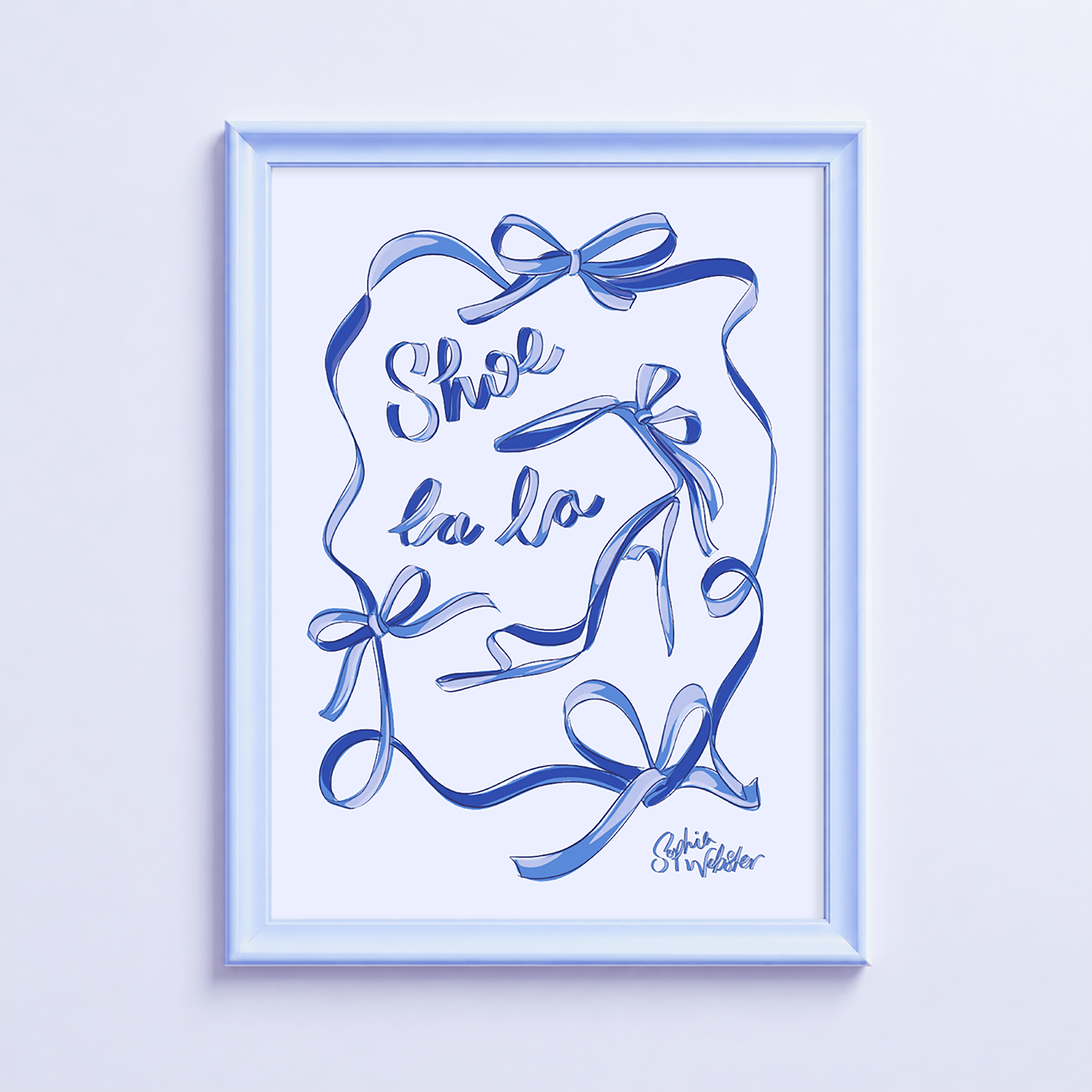 Sophia Webster Shoe La La Baby Blue Art Print