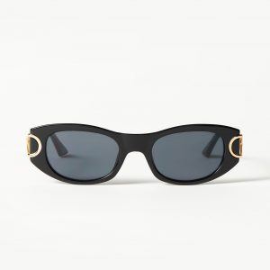 Missoma Le Specs Hydrus Link Oval Sunglasses | Black