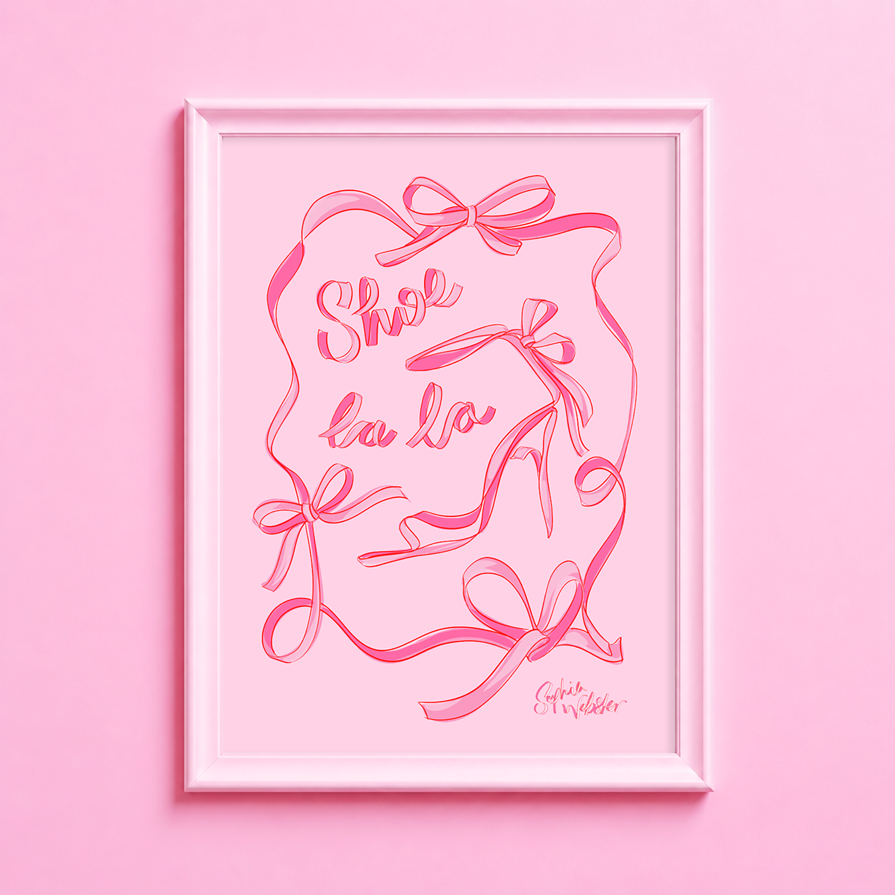Sophia Webster Shoe La La Pink Art Print