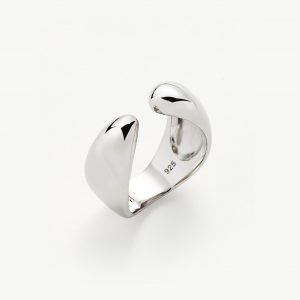 Missoma Savi Sculptural Open Stacking Ring | Silver Plated