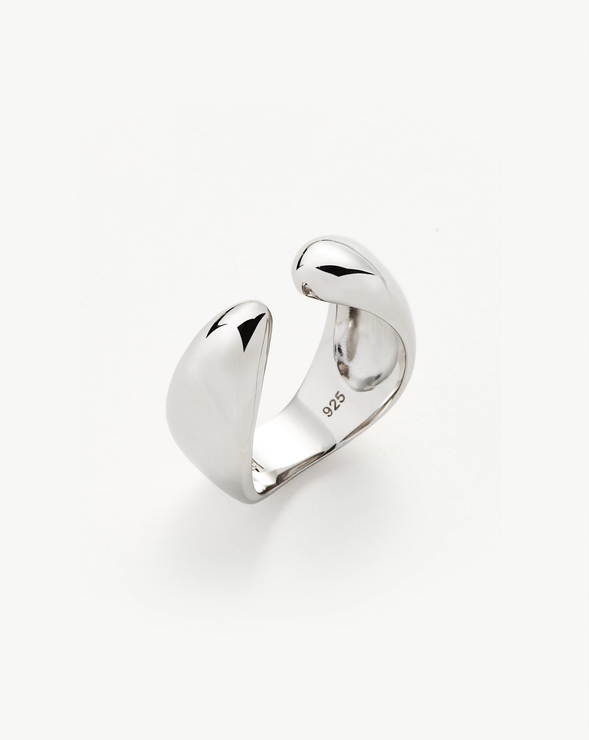Missoma Savi Sculptural Open Stacking Ring | Silver Plated