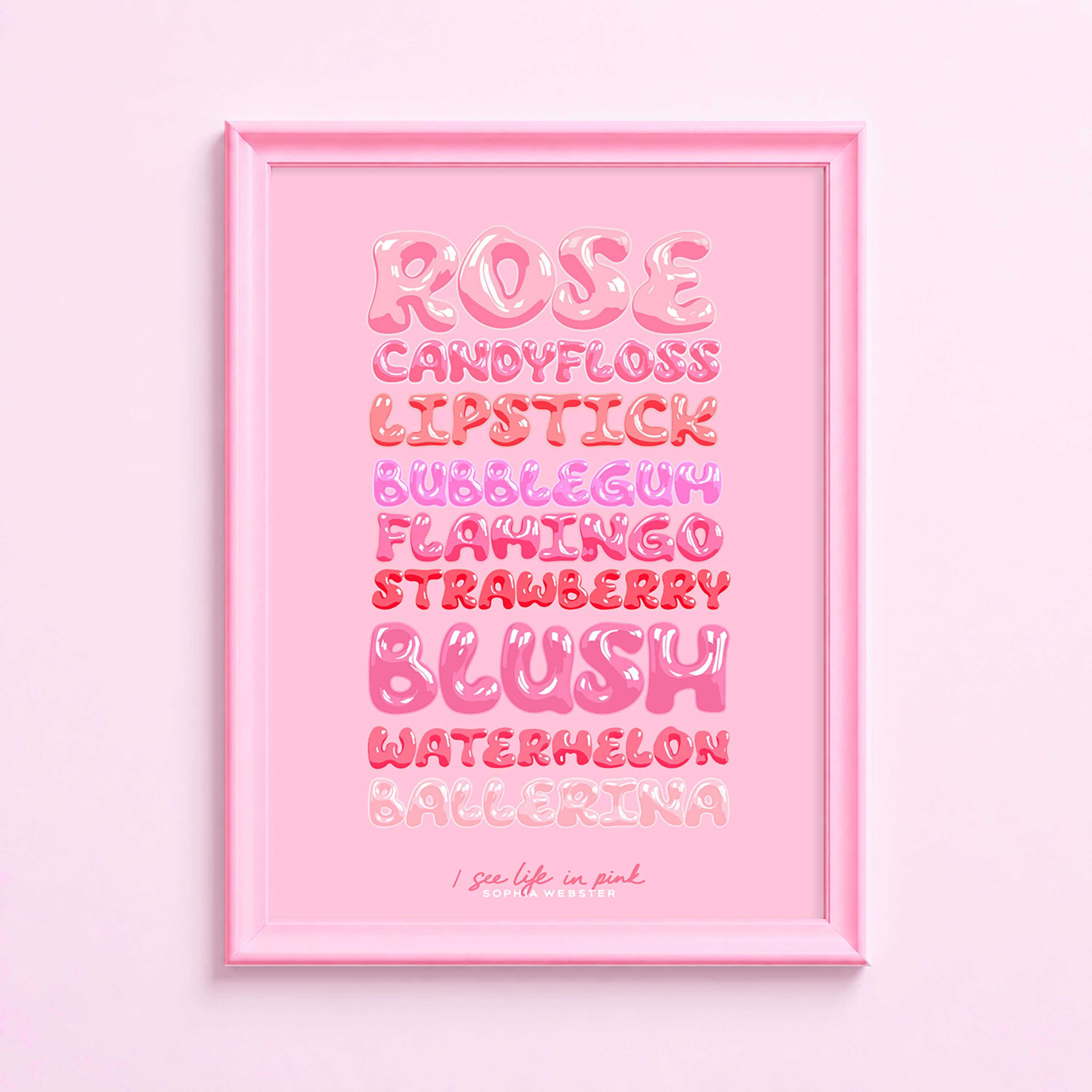 Sophia Webster Shades Of Pink Art Print