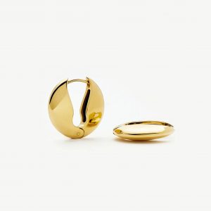 Missoma Pebble Hinged Hoop Earrings | 18ct Gold Plated
