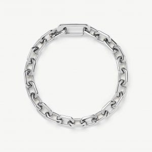 Missoma Square Paperclip Chain Bracelet | Platinum Plated