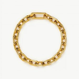 Missoma Square Paperclip Chain Bracelet | 18ct Gold Plated