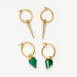 Missoma The Turn on the Charm Earring Set | 18ct Gold Vermeil